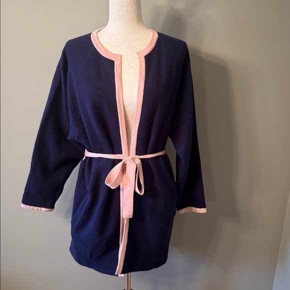 Boden Navy and Pink Cardigan Sweater - Picture 9 of 12
